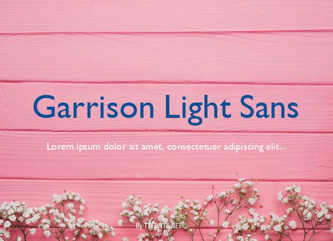 Garrison Light Sans example